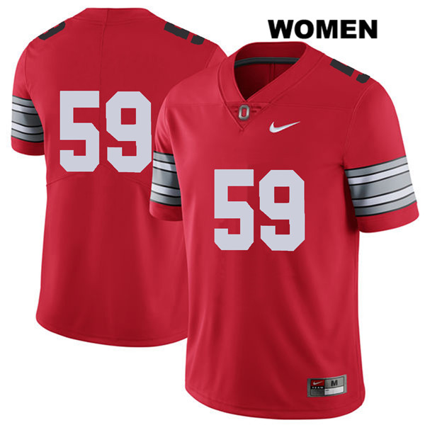 Ohio State Buckeyes Women's Isaiah Prince #59 Red Authentic Nike 2018 Spring Game No Name College NCAA Stitched Football Jersey EC19Y66UK